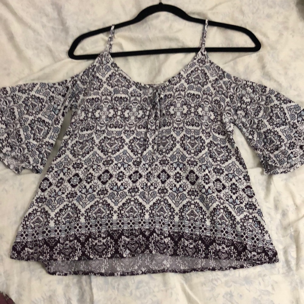 Off the shoulder purple top